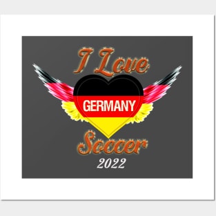 I Love Germany Soccer 2022 Posters and Art